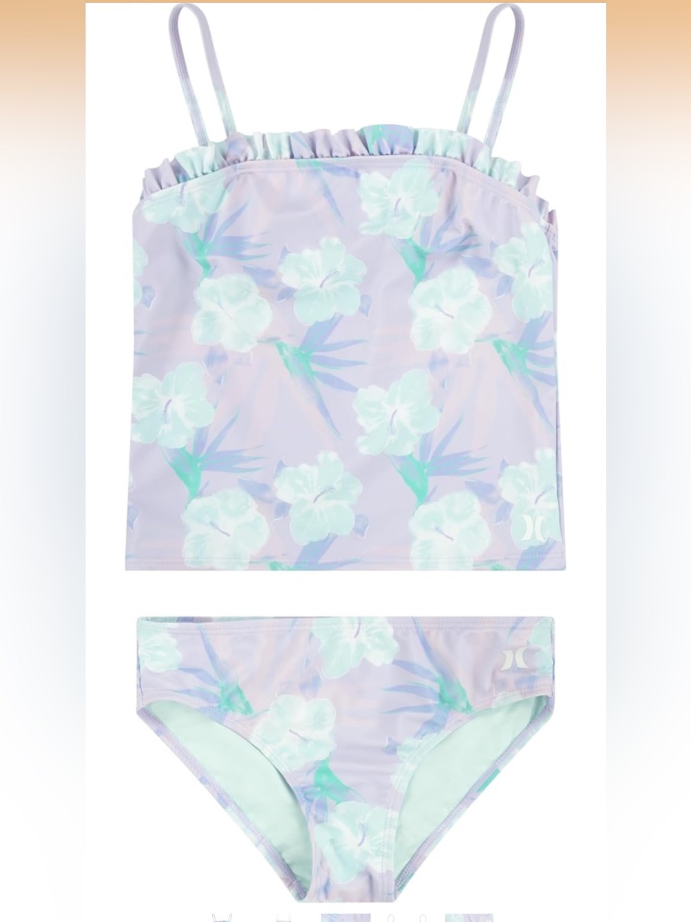 NWT’s Hurley Girls' Tankini 2-piece Swimsuit Size 4